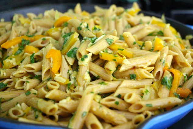 pasta is ready in the pan