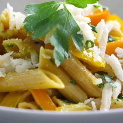 “…P is for Pasta…” – Peppers, Parmesan and Parsley Pene Pasta