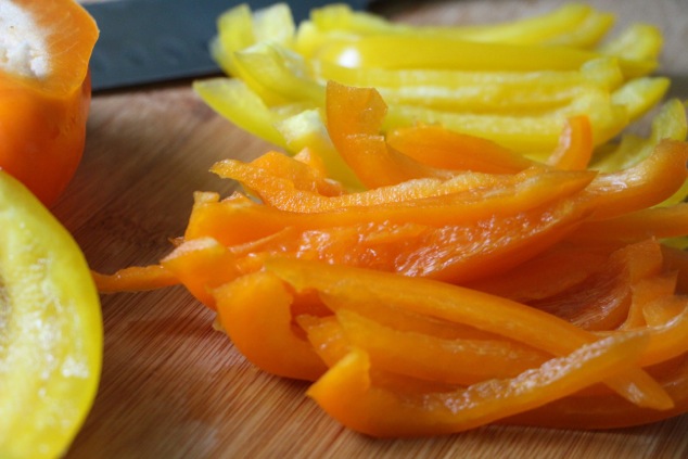 sliced peppers