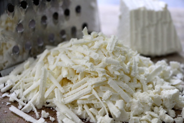 grating ricotta salata