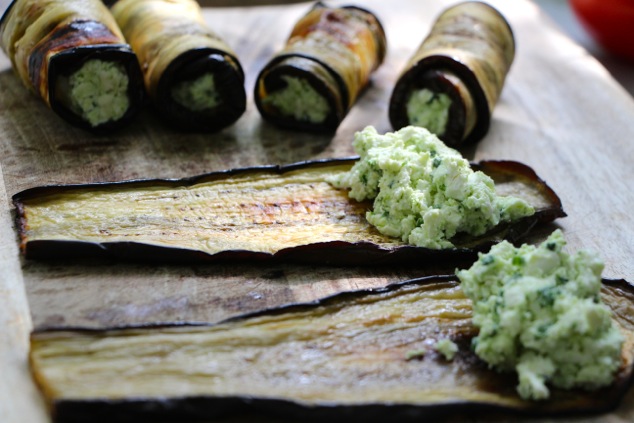 rolled eggplants