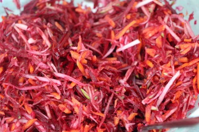 mixed beet slaw