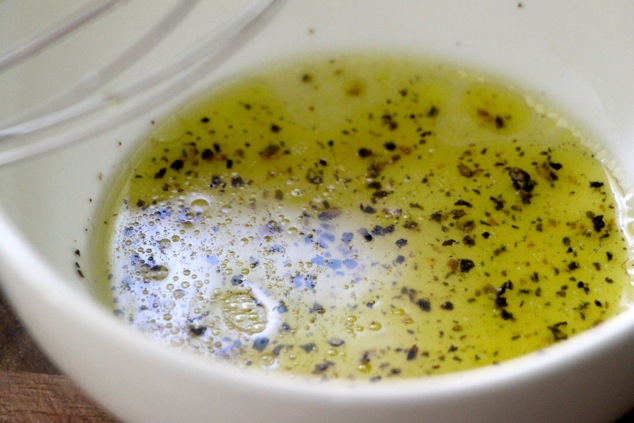 simple salad dressing close up