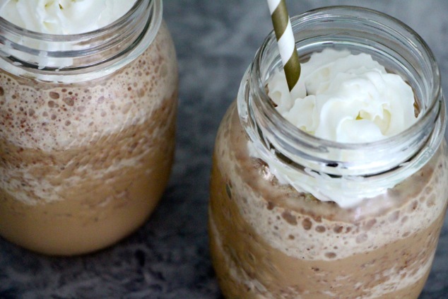 coffee pecan granita served