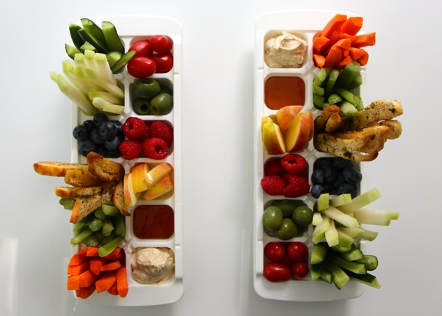 ice cube snack tray from above