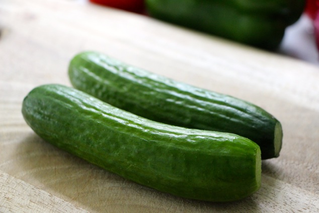 mini cucumbers close up