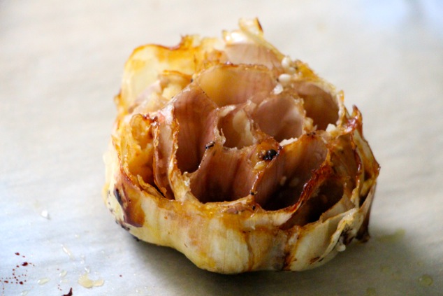 empty roasted garlic