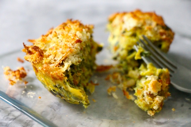 leek quiche and a fork