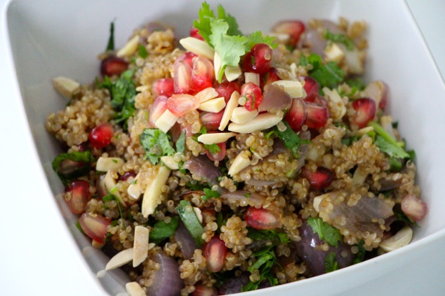 quinoa fresh salad in serving bowl