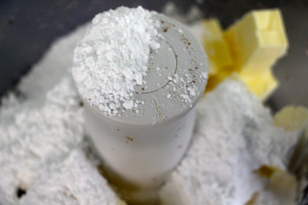 butter-and-powdered-sugar-in-food-processor