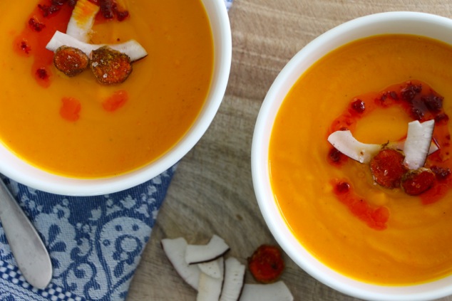 two-bowls-of-butternut-squash-soup