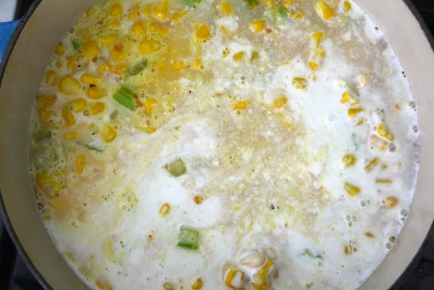 adding-water-to-corn-soup