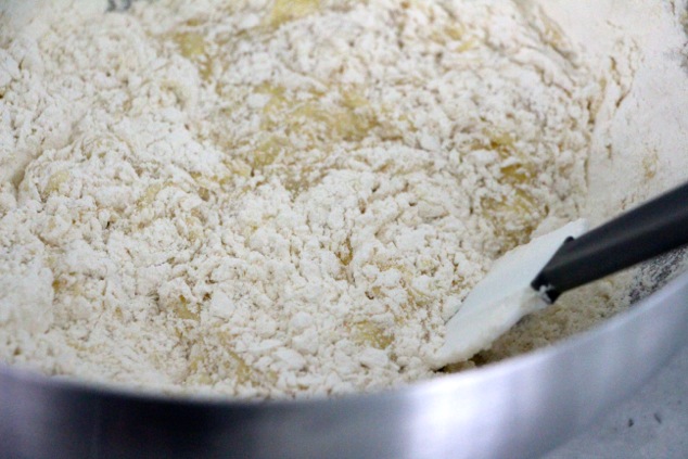 mixing-flour-into-mixture