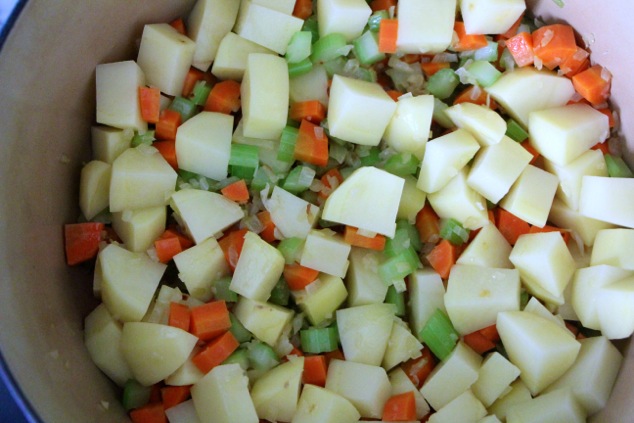 potatoes in the pot