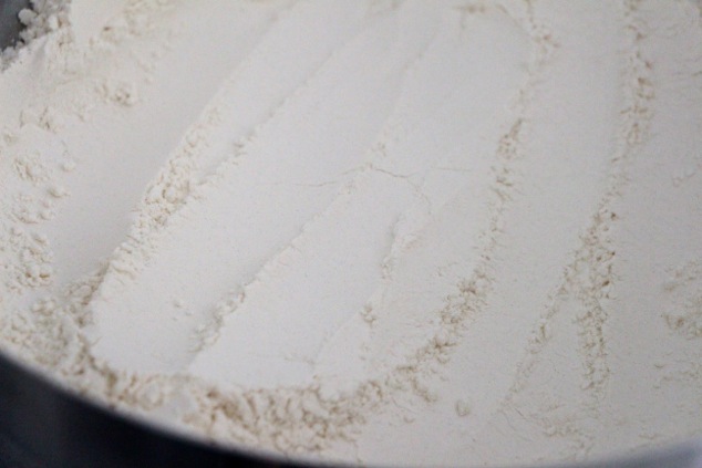 smoothing the flour surface