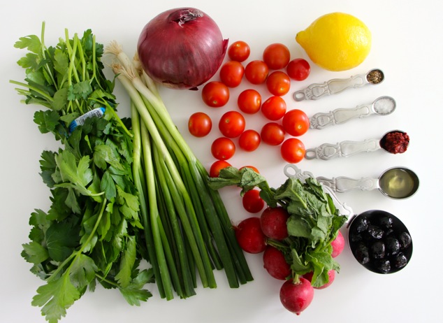 Fresh salad ingredients