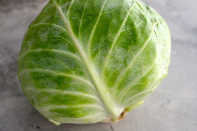 head of green cabbage
