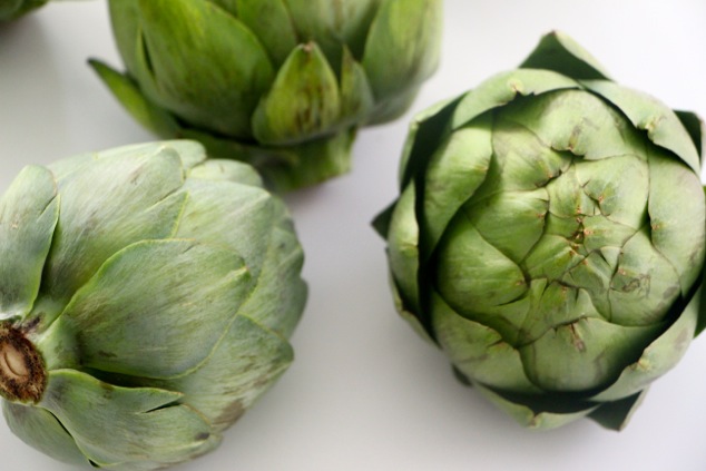 raw green artichokes