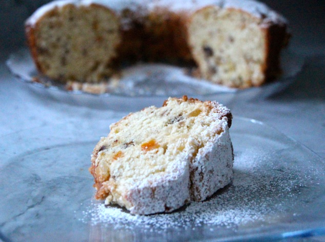 serving Tu Bishvat cake