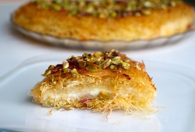 a piece of Knafeh