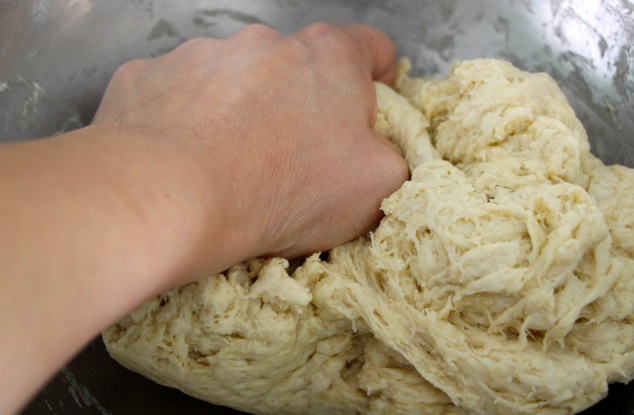 kneading the dough