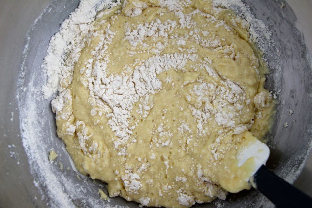 mixing the batter