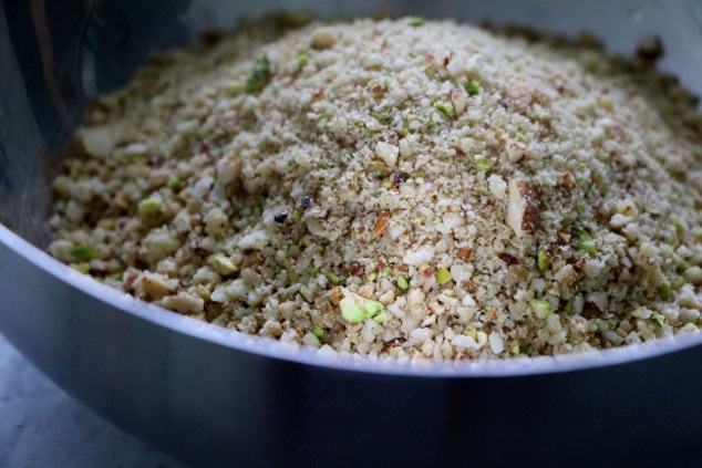 nuts crumbs in a bowl