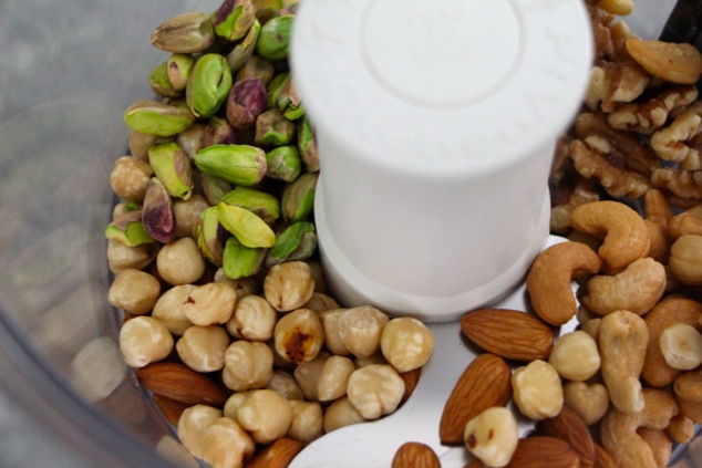 nuts in a food processor