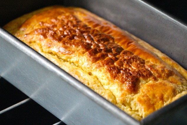 tehina bread is baking in the oven