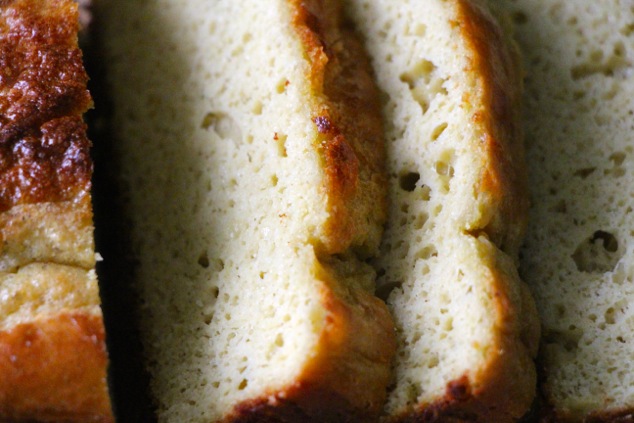 tehina bread slices up close