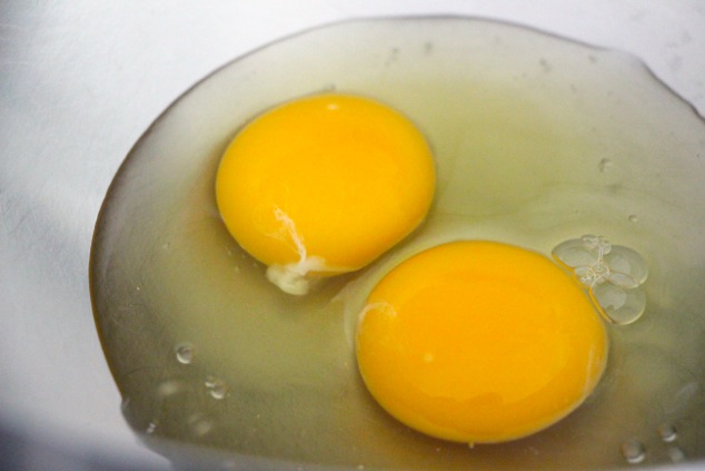 two eggs in a bowl