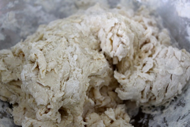 zradak purim flat bread dough forming