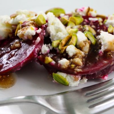 BEETiful Salad – Beets, Goat Cheese & Pistachios