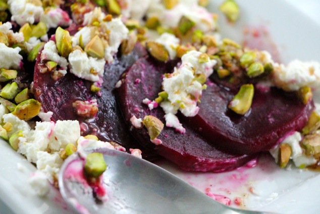 serving beet salad