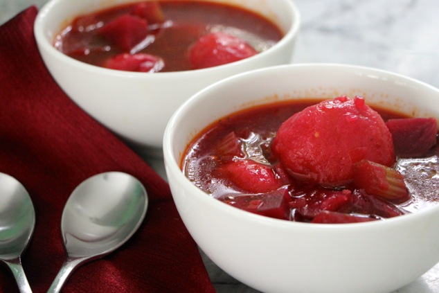 Kubbeh soup served in bowls