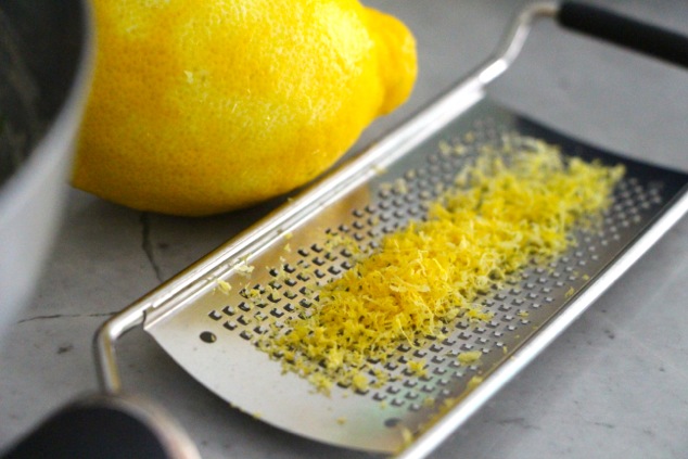 Lemon zest up close