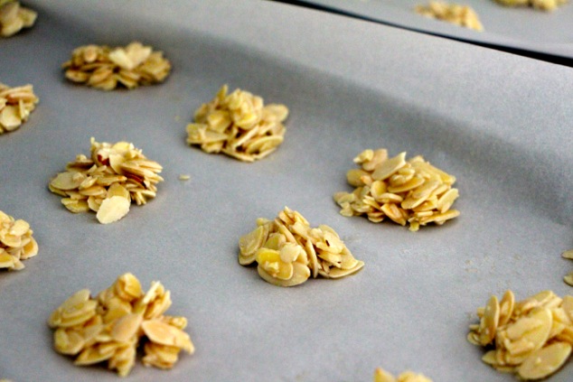 cookies are formed on parchment paper