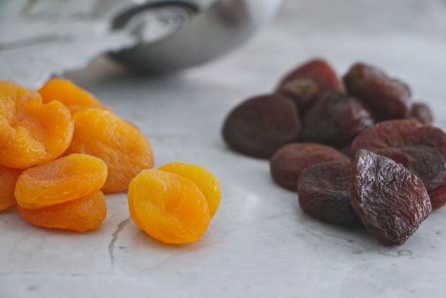 dried apricots close up