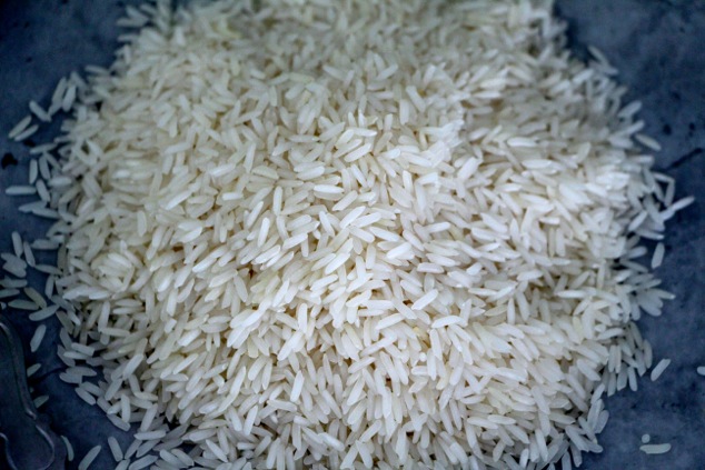 dry white rice