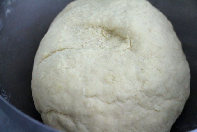 forming Kubbeh dough into a ball