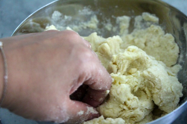 kneading the Kubbeh dough up close
