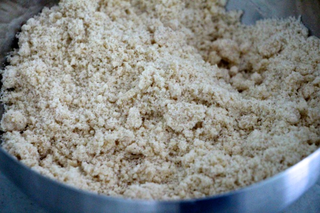 dough crumbs ready up close