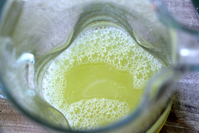 lemon lime juice in pitcher