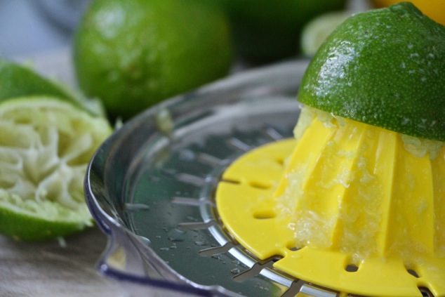 squeezing lime juice