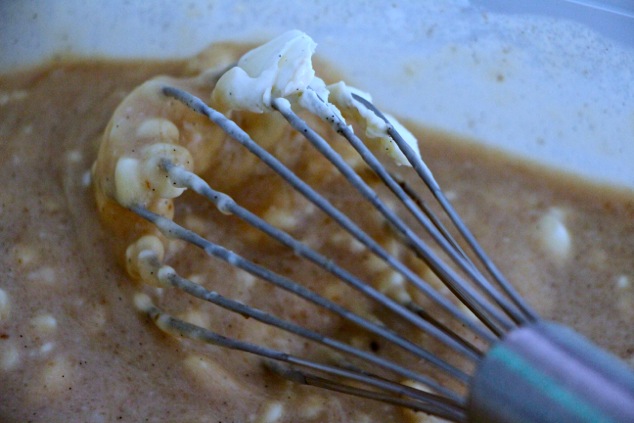 whisking honey vanilla ice cream up close