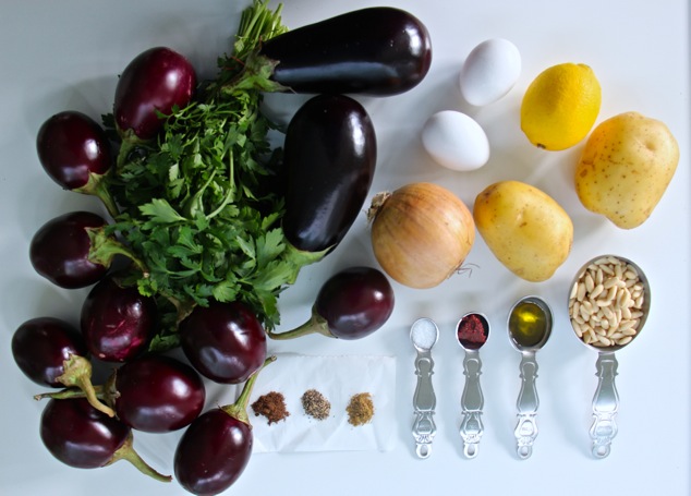 Tunisian stuffed eggpalnts ingredients