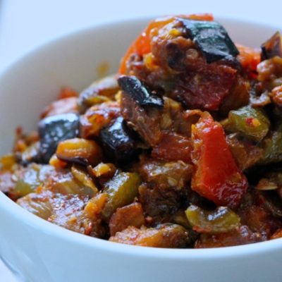 Ajloog – Tunisian Eggplant & Roasted Peppers Salad