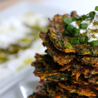 Sweet Potato-Kohlrabi Latkes Thinies