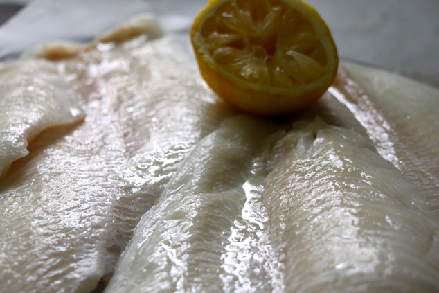 fish filets with fresh lemon juice