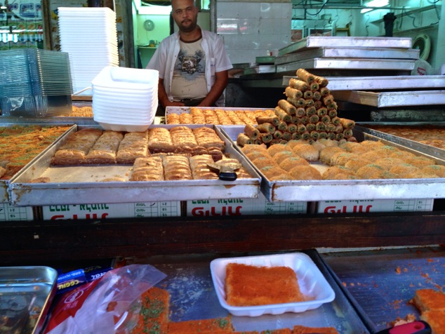 sweets in the Shuk market